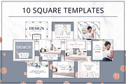 Social Media & Pinterest Rose Gold, a Social Media Template by Lady Boss Studio (Thumbnail 3 of 6)