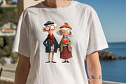 Quirky Valentine Old Couple Clipart, an Illustration by SVGArt (Thumbnail 2 of 8)