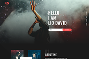Personal Website for Singer, a Landing Page Template by Sujun Baidyaa (Thumbnail 2 of 6)