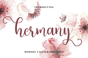 HERMANY//SCRIPT FONT, a Script Font by Quothron (Thumbnail 1 of 6)