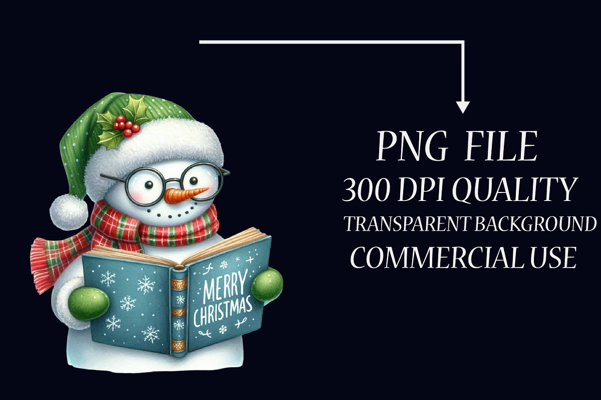Christmas Snowman PNG Clipart, an Illustration by Libby Wishes (Photo 4 of 6)