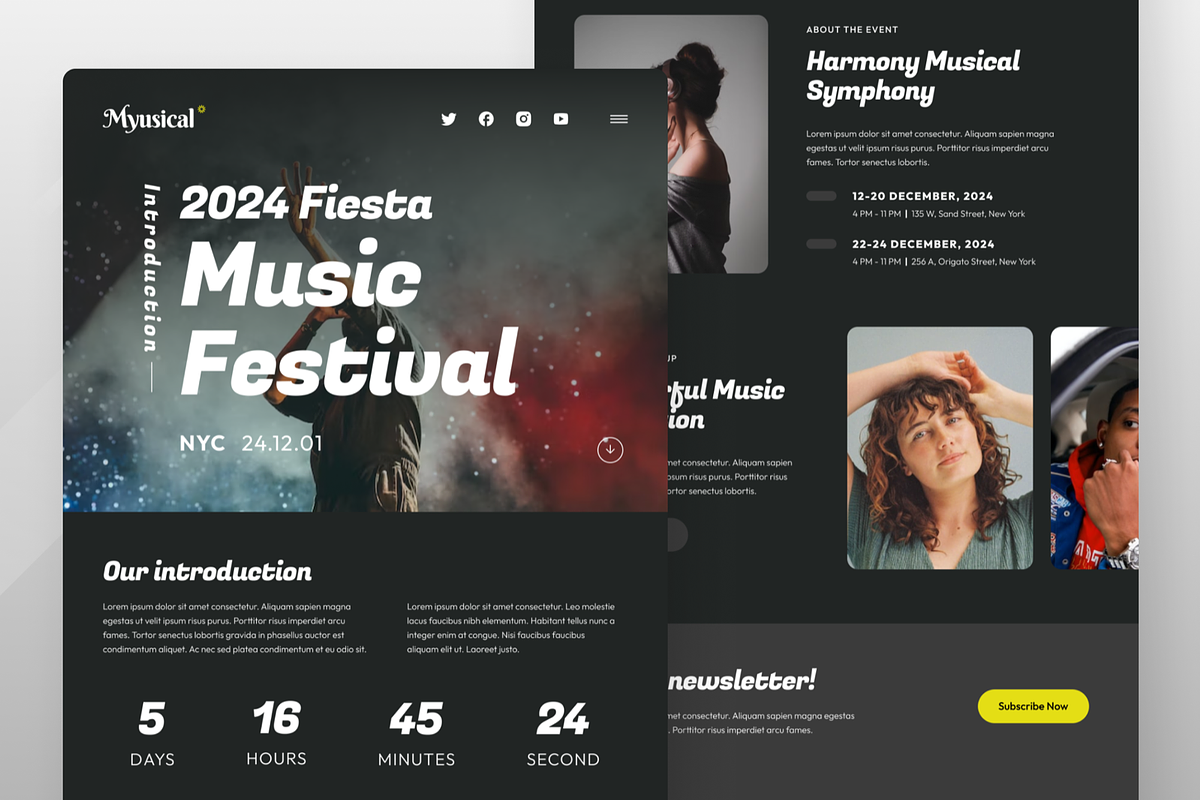 Music Concert Email Newsletter, a Templates & Theme by SquidPixey (Photo 6 of 6)