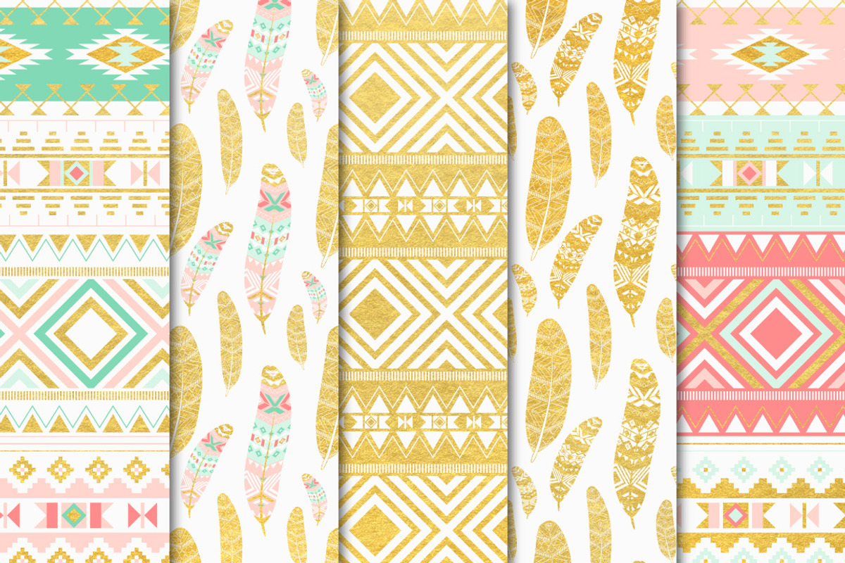 Digital Paper Navajo Set 03, a Pattern Graphic by Maishop (Photo 2 of 3)