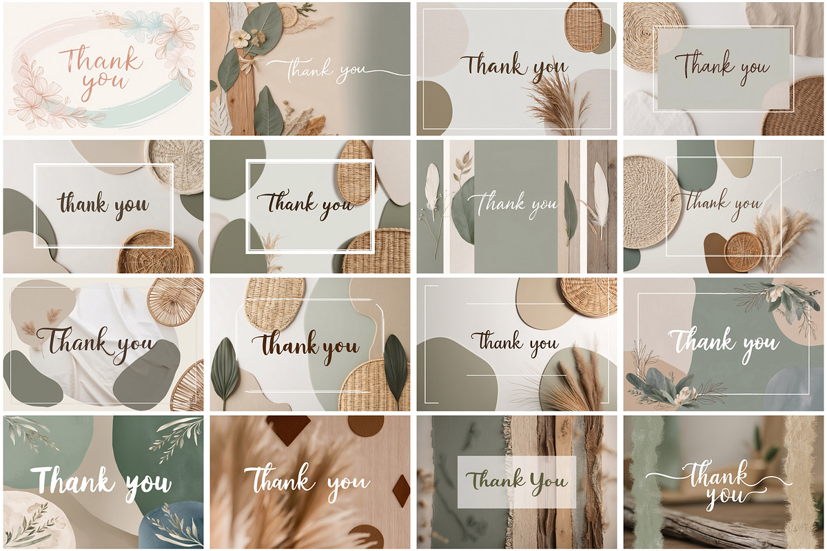 Thank You Card Bundle, a Card Template by Forhadx5 (Photo 5 of 8)