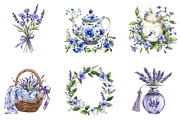 watercolor Cottage Garden PNG, a Seasonal Illustration by Designking (Thumbnail 3 of 5)
