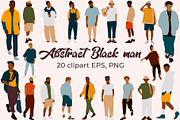 Black man clipart. Abstract people, a Person Illustration by ApetekMarket (Thumbnail 1 of 7)