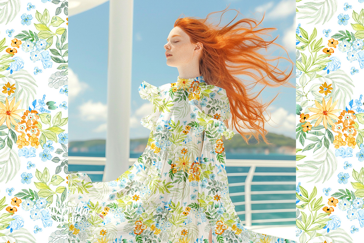 Trio 7 Granny Chic Patterns, a Pattern Graphic by Webvilla Studio (Photo 4 of 8)