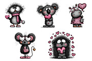 Valentine Animals Clipart, an Illustration by CreationArt (Thumbnail 6 of 6)
