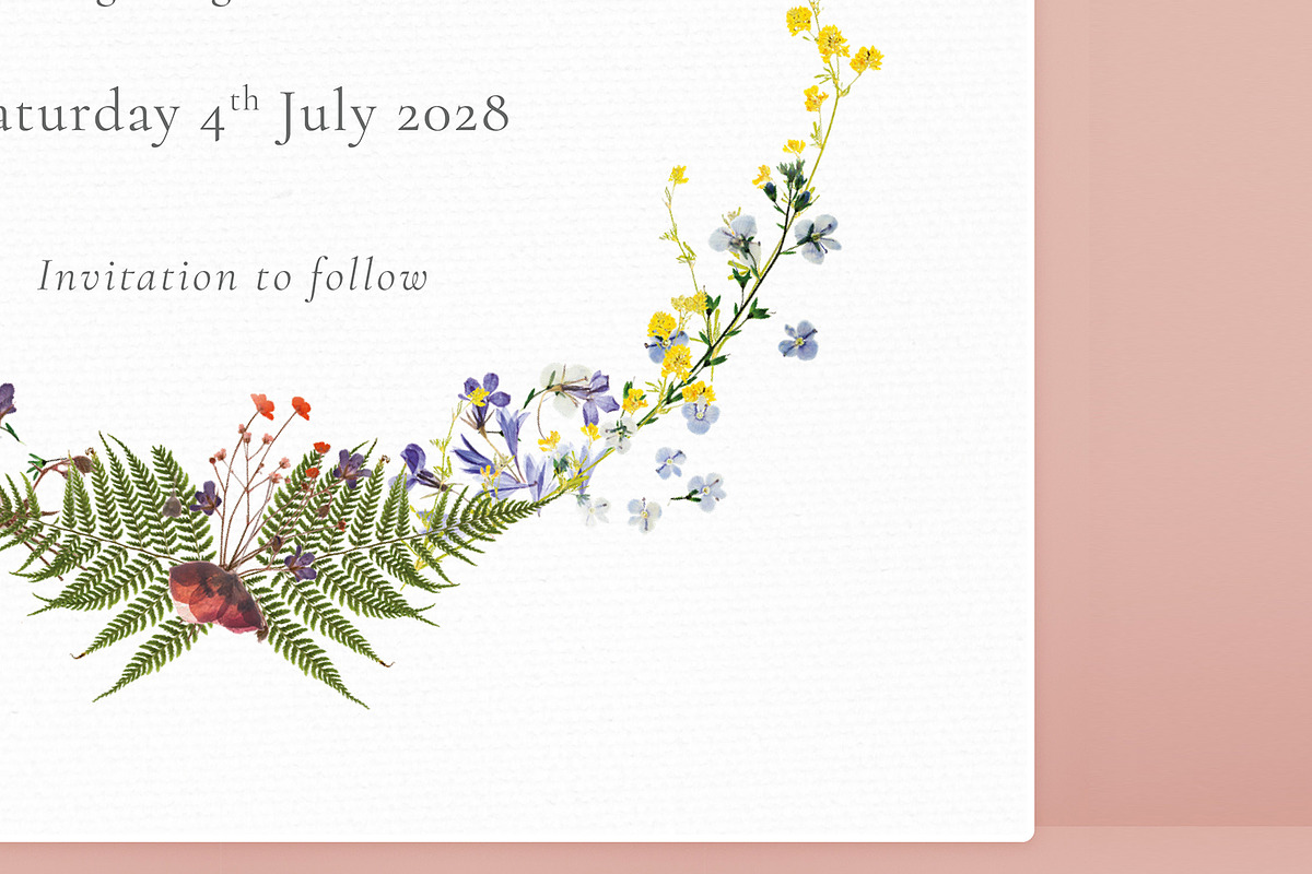 Vintage Floral Wedding Invite Bundle, an Invitation Template by Wedding Whippet (Photo 10 of 10)