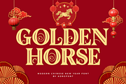 Golden Horse – Modern ChineseNewYear, a Handwritten Font by overlaytemplates (Thumbnail 1 of 5)