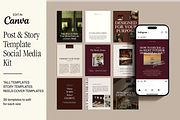 Moody Social Media Templates, a Social Media Template by Brand & Bloom (Thumbnail 1 of 15)