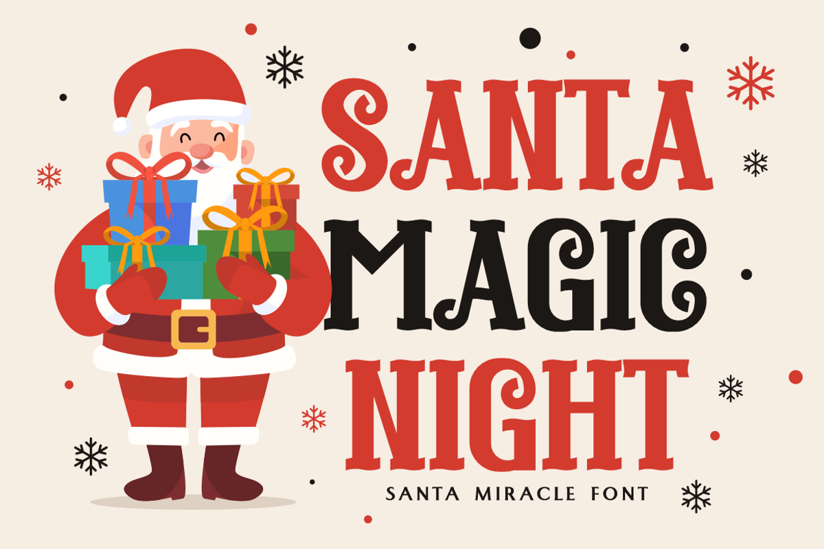 Santa Miracle Christmas Display Font, a Font by PutraCetol Studio (Photo 2 of 5)