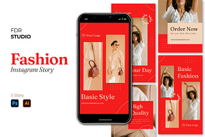 Fashion Instagram Story Pack, a Social Media Template by FDR Studio