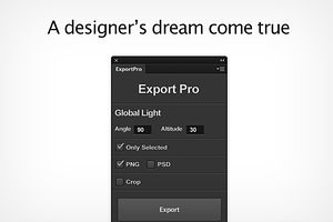 Export Pro Photoshop CS6 - CC Plugin