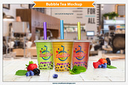 Bubble Tea Mockup, a Cups & Container Mockup by Plus Media (Thumbnail 5 of 5)