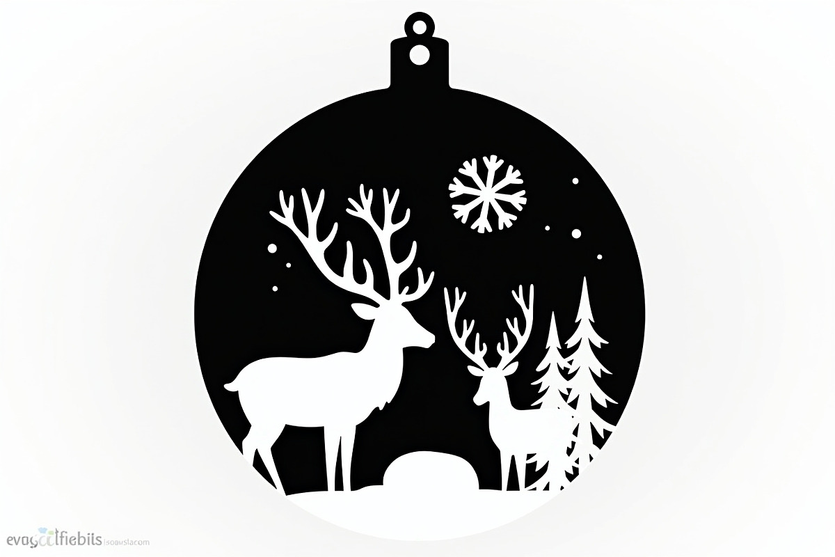 Christmas Laser Cut Ornament Bundle, a Graphic by Designer_Momina (Photo 14 of 14)