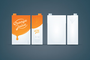 Orange / White Carton Box Mock-up