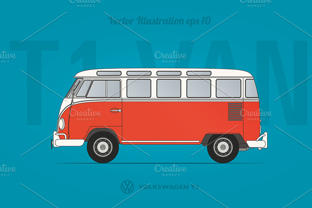 VW T1 VAN blueprint, a Mockup by Twin Design (Photo 1 of 2)