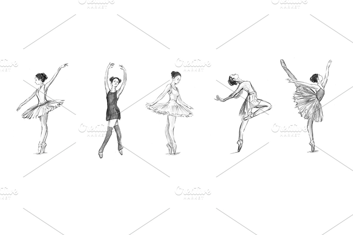 Ballet set illustrations, an Illustration by Ana Capree (Photo 2 of 8)