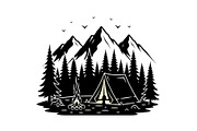 50 Camping Mountain Vector Bundle, an Illustration by jahid234 (Thumbnail 17 of 51)