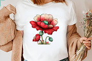 Whimsical Spring Poppy Flowers, an Illustration by CreationArt (Thumbnail 3 of 10)