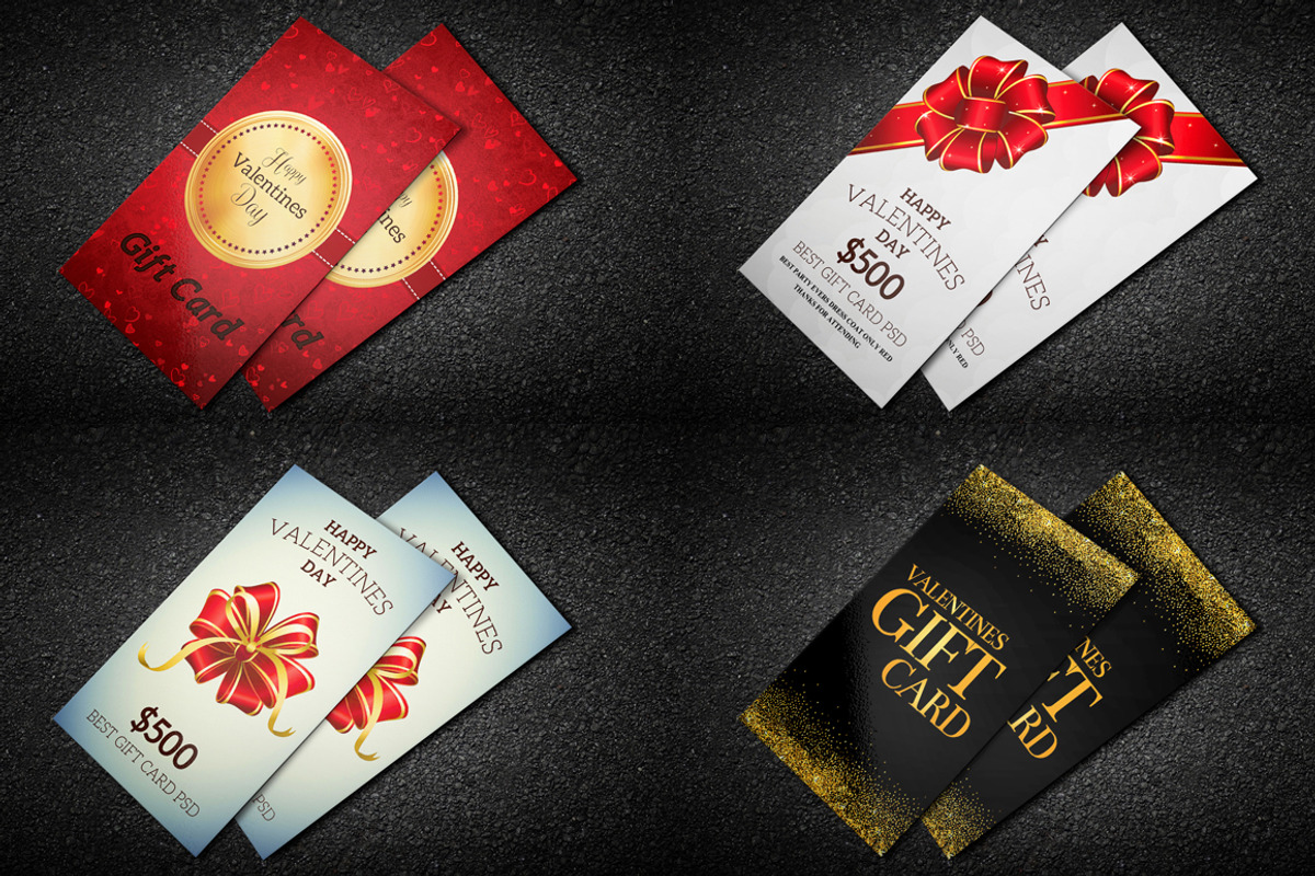 Valentines Day Gift Cards, a Card Template by graphicforest (Photo 1 of 5)