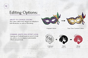 Hand Drawn Mardi Gras Images, a Seasonal Illustration by H&C Drawings & Designs (Thumbnail 14 of 15)