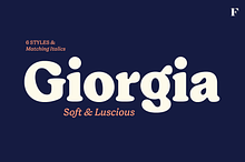 Giorgia - Soft Serif Family