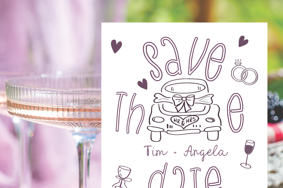 Handdrawn Whimsical Wedding Doodles, a Decorative Illustration by Amalia Calligraphy (Photo 6 of 7)