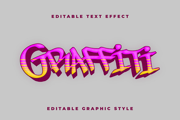 Stripe Gradient Graffiti Text Effect preview 4