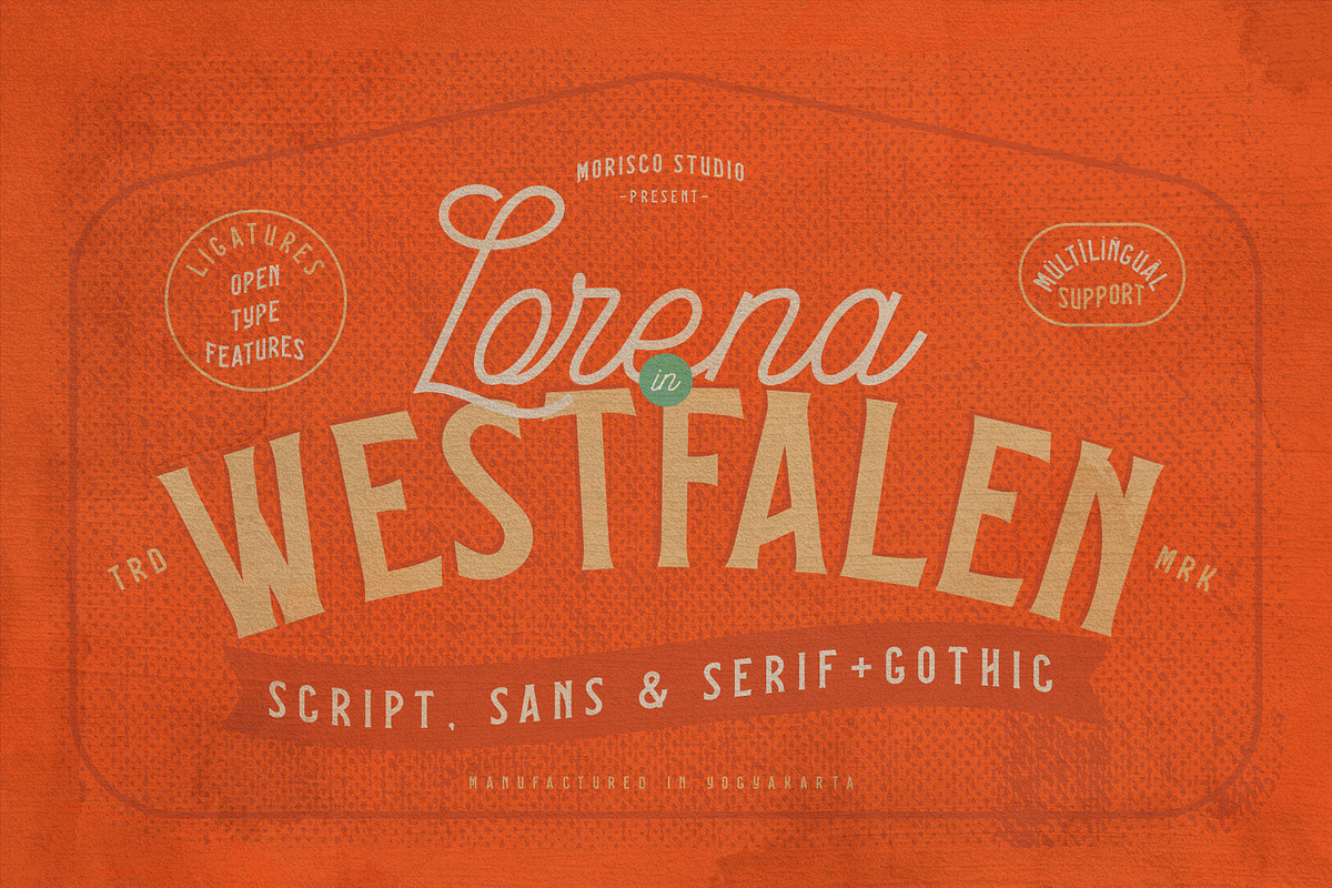 Lorena in Westfalen, a Sans Serif Font by Morisco (Photo 1 of 9)