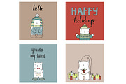 Cute Polar Bears Characters, an Animal Illustration by Anna Isaeva (Thumbnail 4 of 4)
