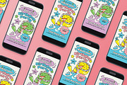 Blue Purple Kids Birthday Invitation, an Invitation Template by Aiyari Graphic (Thumbnail 2 of 3)