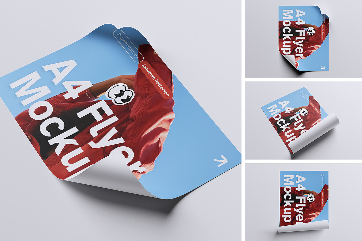 A4 Flyer Mockup, a Product Mockup by HanaSaka_Studio (Photo 1 of 5)