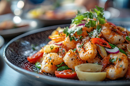Spicy Shrimp Scampi Dish Delicious S, a Background Photo by Pixeness