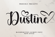 Dustine | Script Font, a Handwritten Font by Scratchones (Thumbnail 1 of 9)