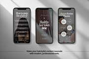 100 Hairstylist Reels Templates, a Social Media Template by DigiPax (Thumbnail 4 of 10)