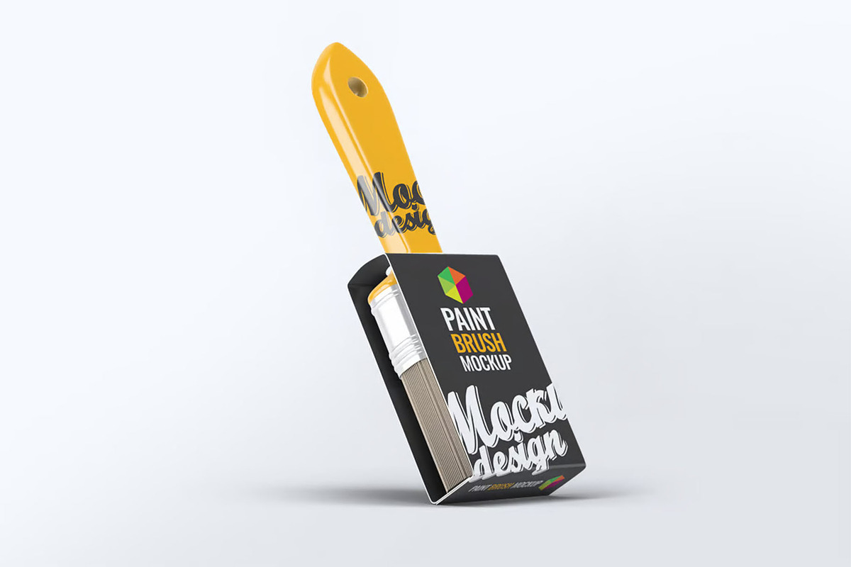 Paint Brush Mock-Up, a Product Mockup by DesignRushMarket (Photo 7 of 7)