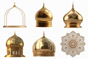 Ramadan Gold Clipart PNG Set, an Illustration by Libby Wishes (Thumbnail 2 of 6)