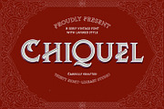 Chiquel - Serif Vintage Font, a Serif Font by Ridha-38.lineart (Thumbnail 1 of 10)