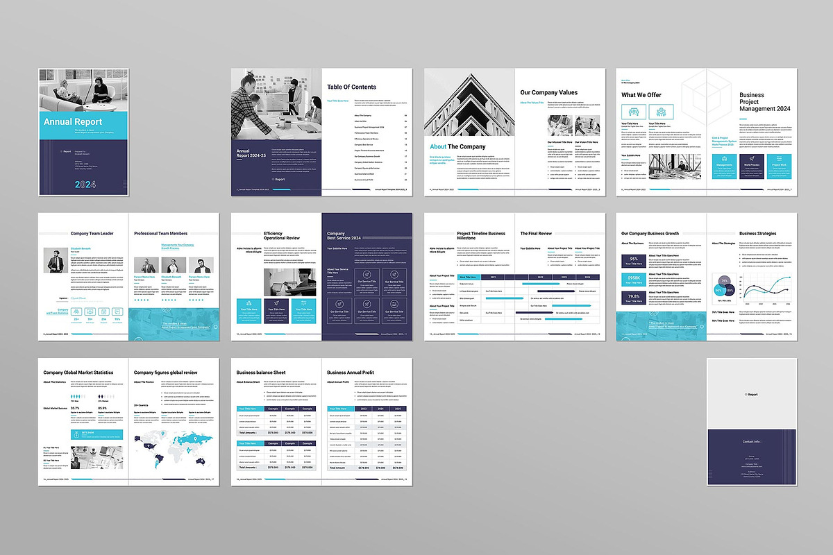 Annual Report Design Template| Canva, a Brochure Template by ElvinPrint (Photo 11 of 11)