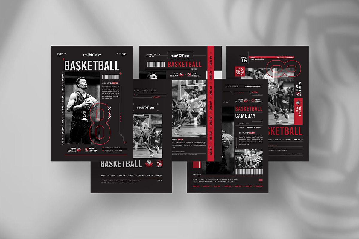 Basketball Matchday Flyer Template, a Flyer Template by Tanmoy Topu (Photo 1 of 6)