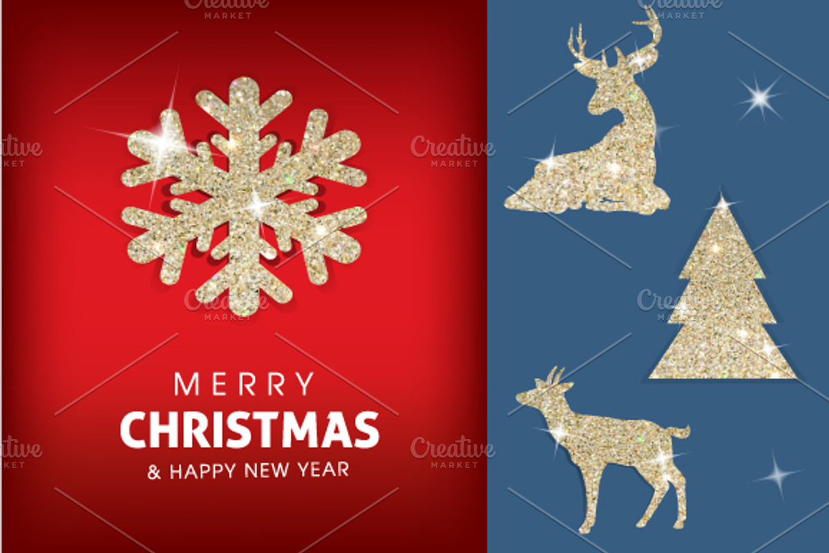Christmas card glitter constructor, an Illustration by LaKu