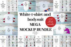 T-shirt And Bodysuit Bockup Bundle.