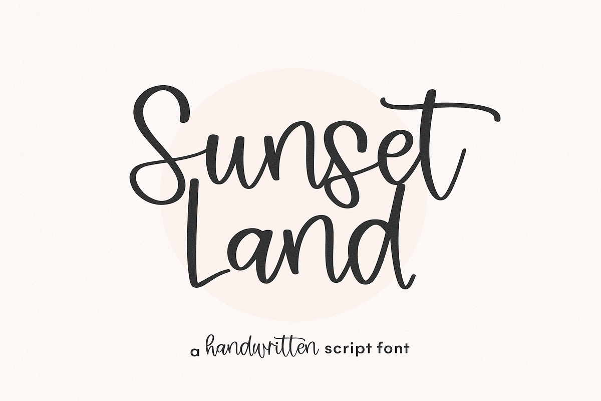 Sunset Land | Modern Script Font, a Script Font by KA Designs (Photo 1 of 9)