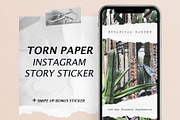 Torn Paper Instagram Story Sticker, an Object Graphic by U + Me Studio (Thumbnail 1 of 9)