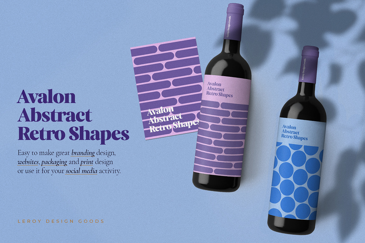 AVALON Retro Abstract Shapes ver 2.0, a Decorative Illustration by LEROY Design (Photo 7 of 10)