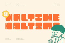 Haltime – Bold Retro Boxy Font