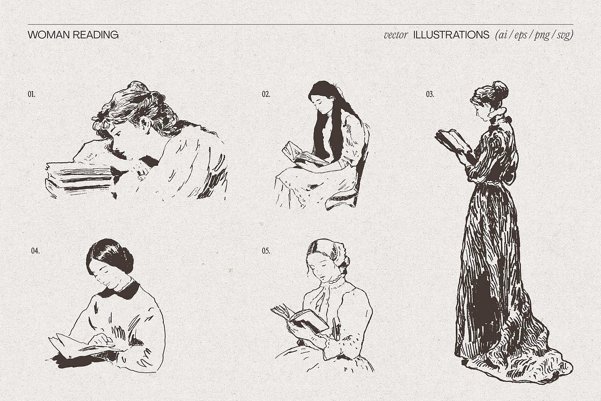 Reading Club Illustrations, an Education Illustration by TheMountBirdStudio (Photo 9 of 15)