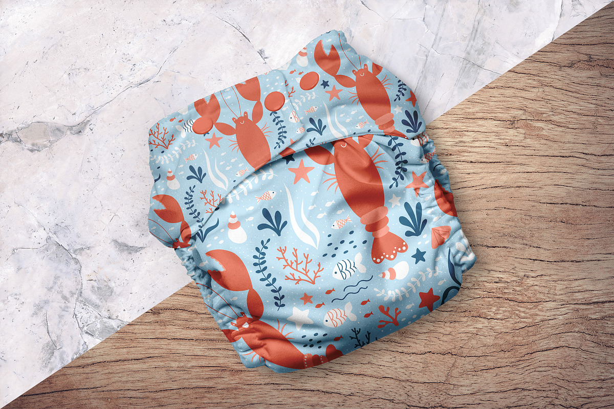 Reusable Cloth Diaper Mockup, a Product Mockup by Designertale (Photo 3 of 9)